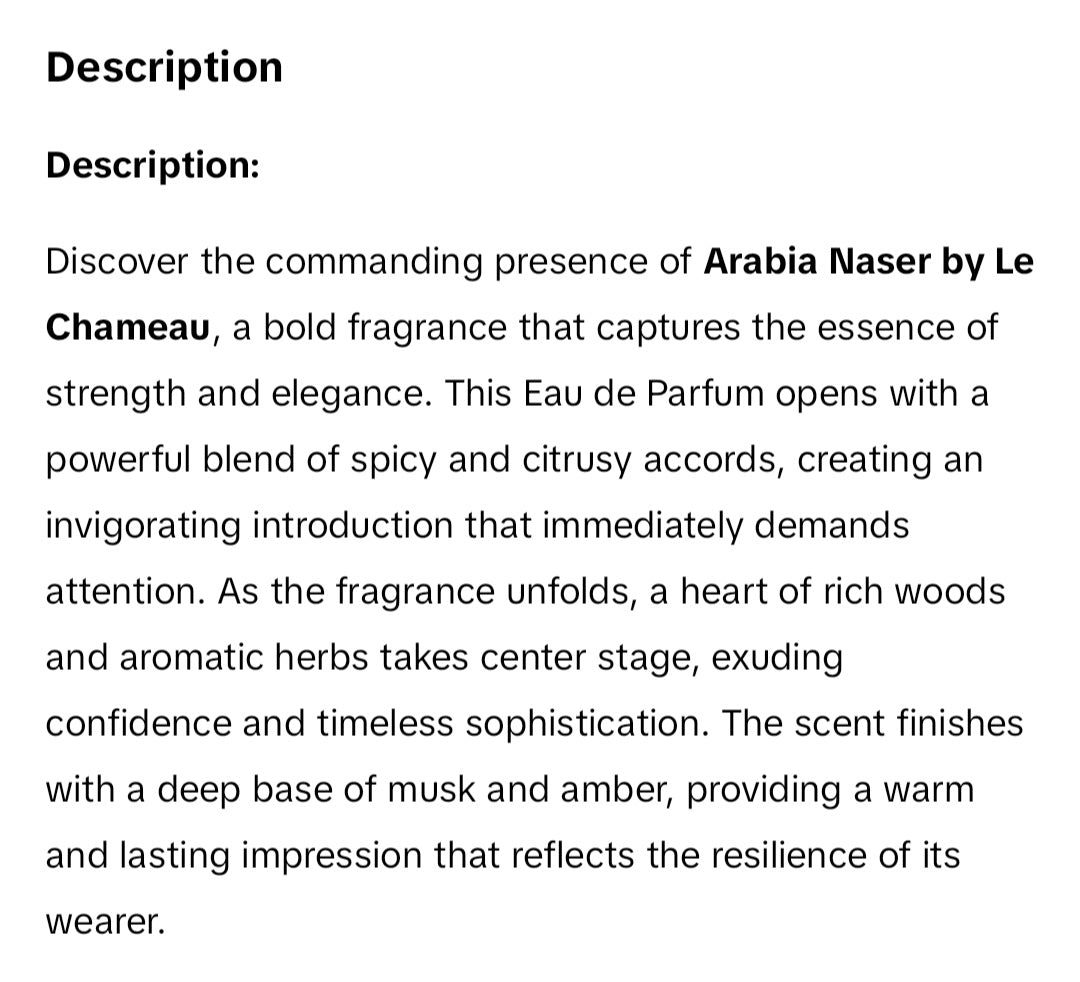 ARABIA NASER LE CHAMEAU EAU DE PERFUME