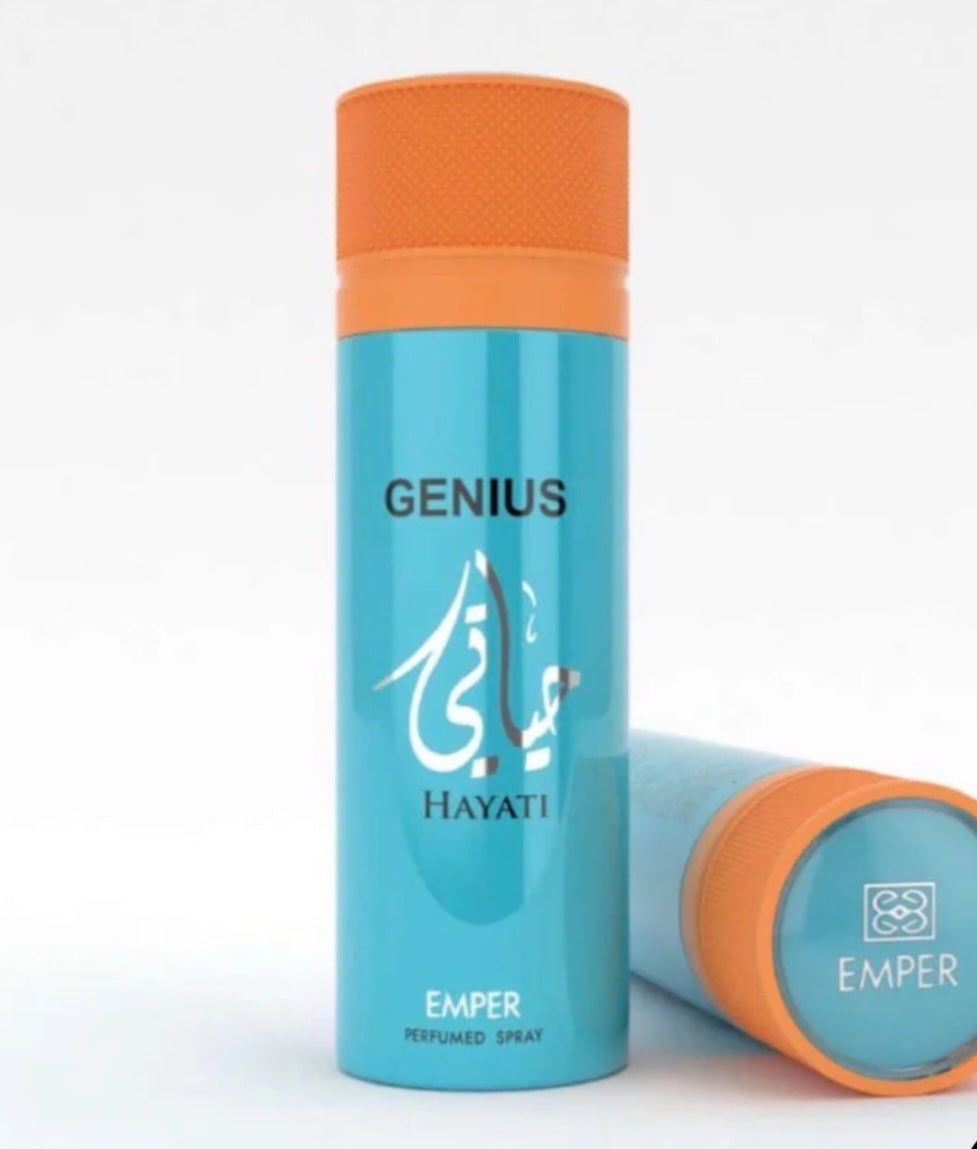 GENIUS HAYATI PERFUME BODY SPRAY 200ML BY EMPER