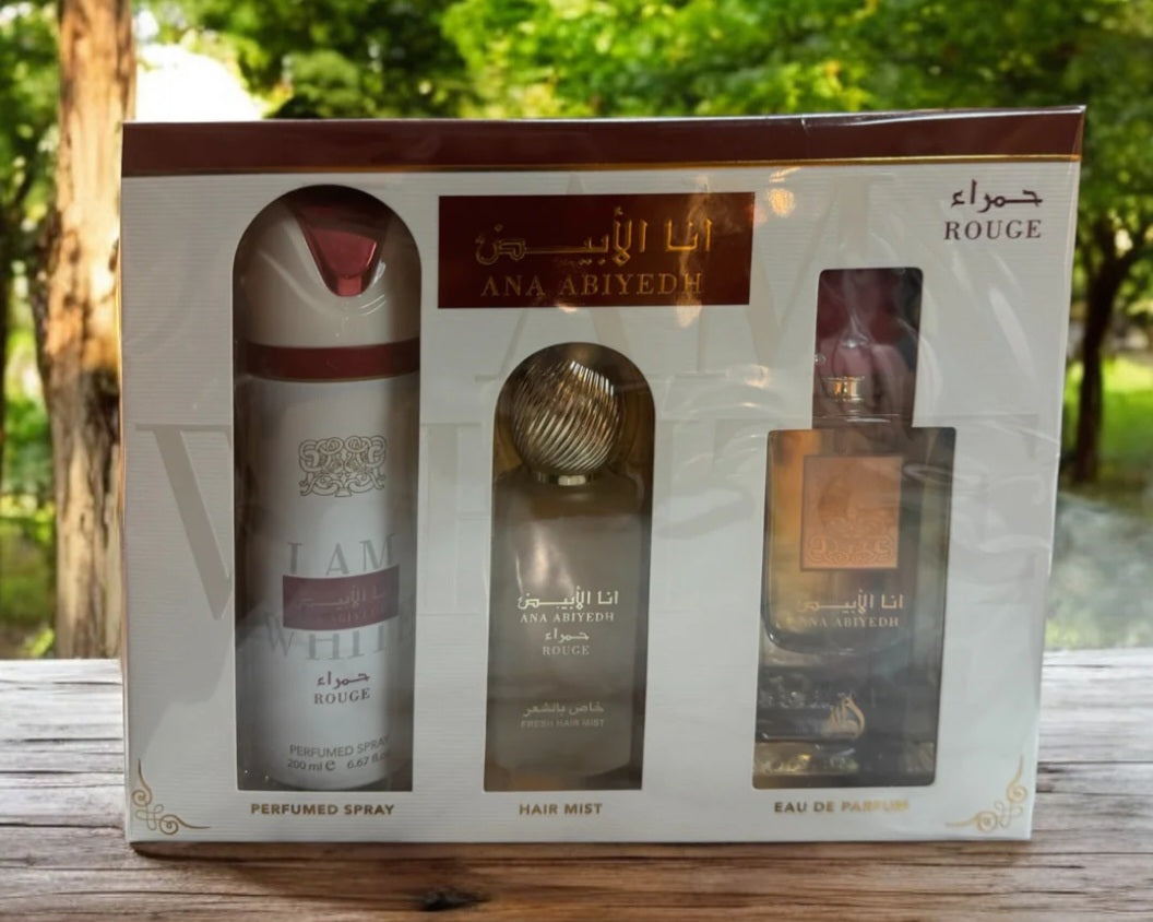 LATTAFA ANA ABIYEDH ROUGE 3 PCS GIFT SET