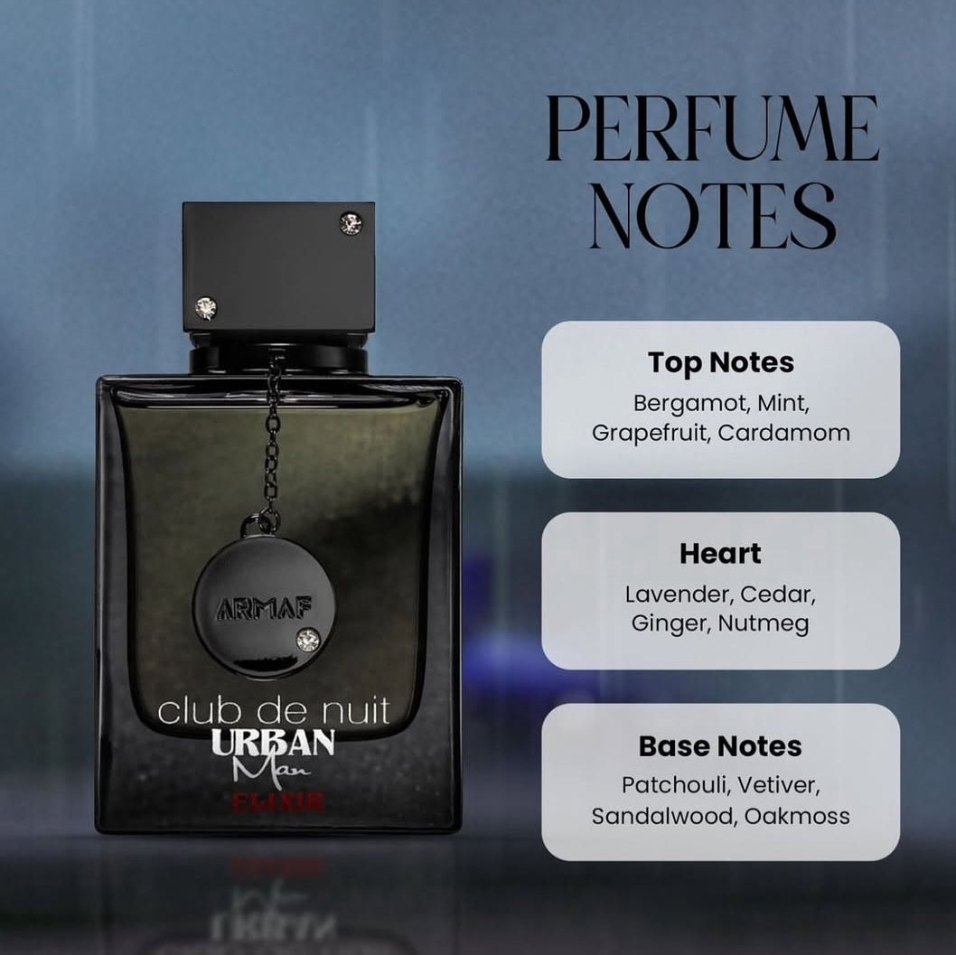 Armaf Club de Nuit Urban Elixir EDP 105ml – Bold and Refined Masculine Fragrance (Ins: Dior Sauvage)