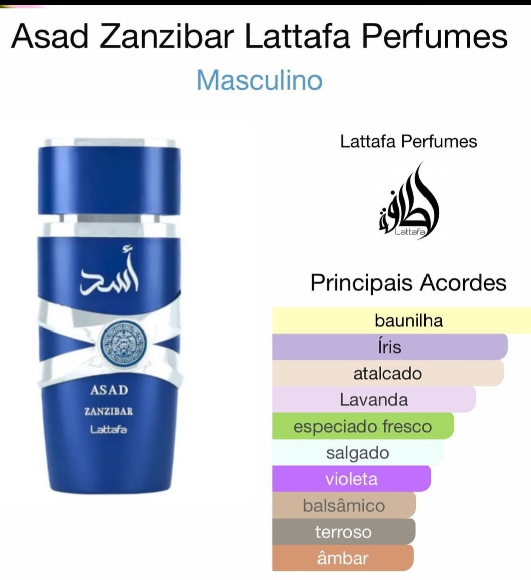 ASAD ZANZIBAR Men EDP - 100MI (3.40z) By Lattafa