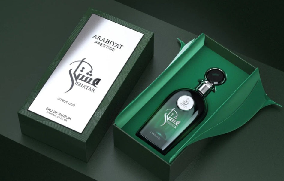 ARABIYAT PRESTIGE  ISHATAR  CITRUS OUD EAU DE PARFUM  3.70z