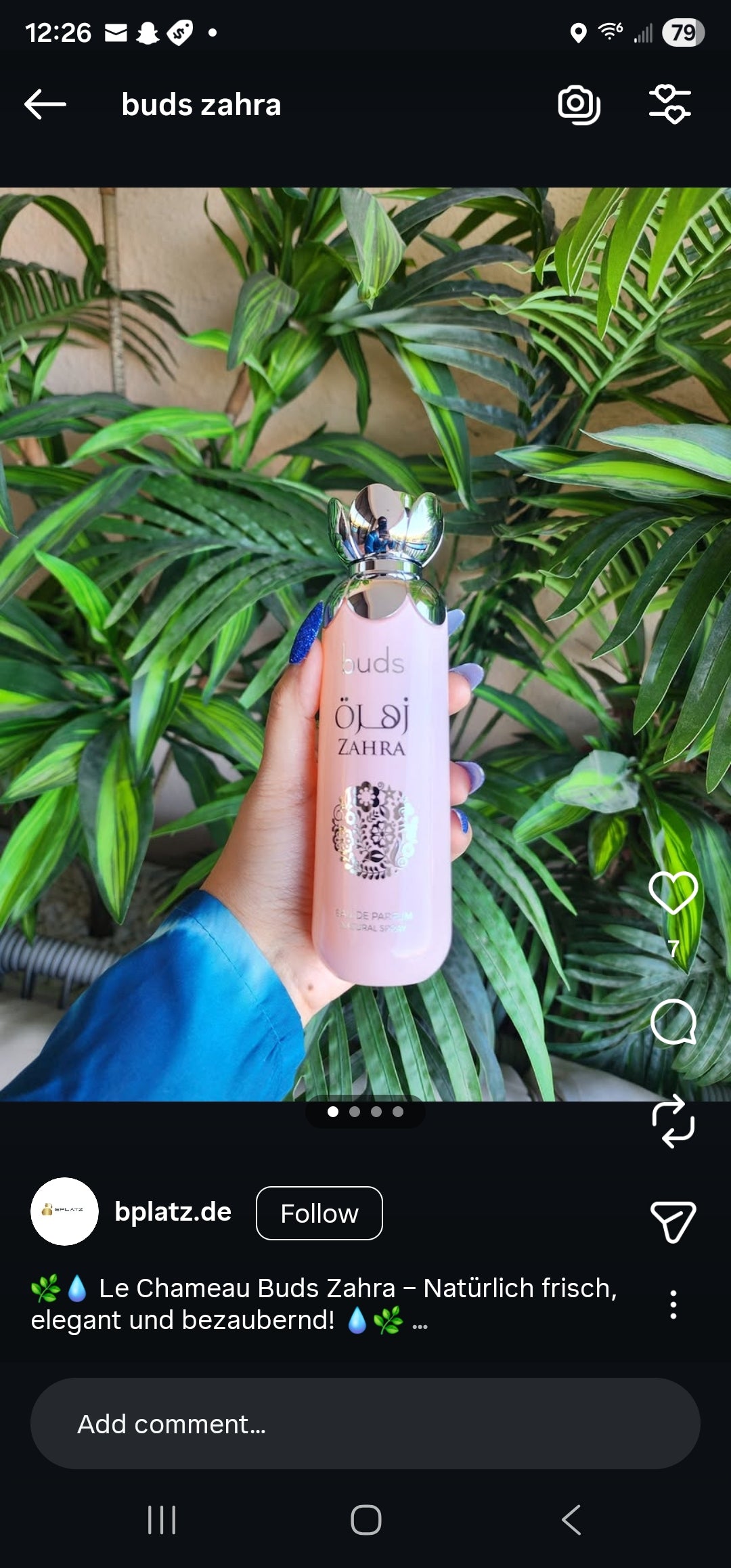BUDS ZAHRA EAU DE PARFUM 3.04OZ
