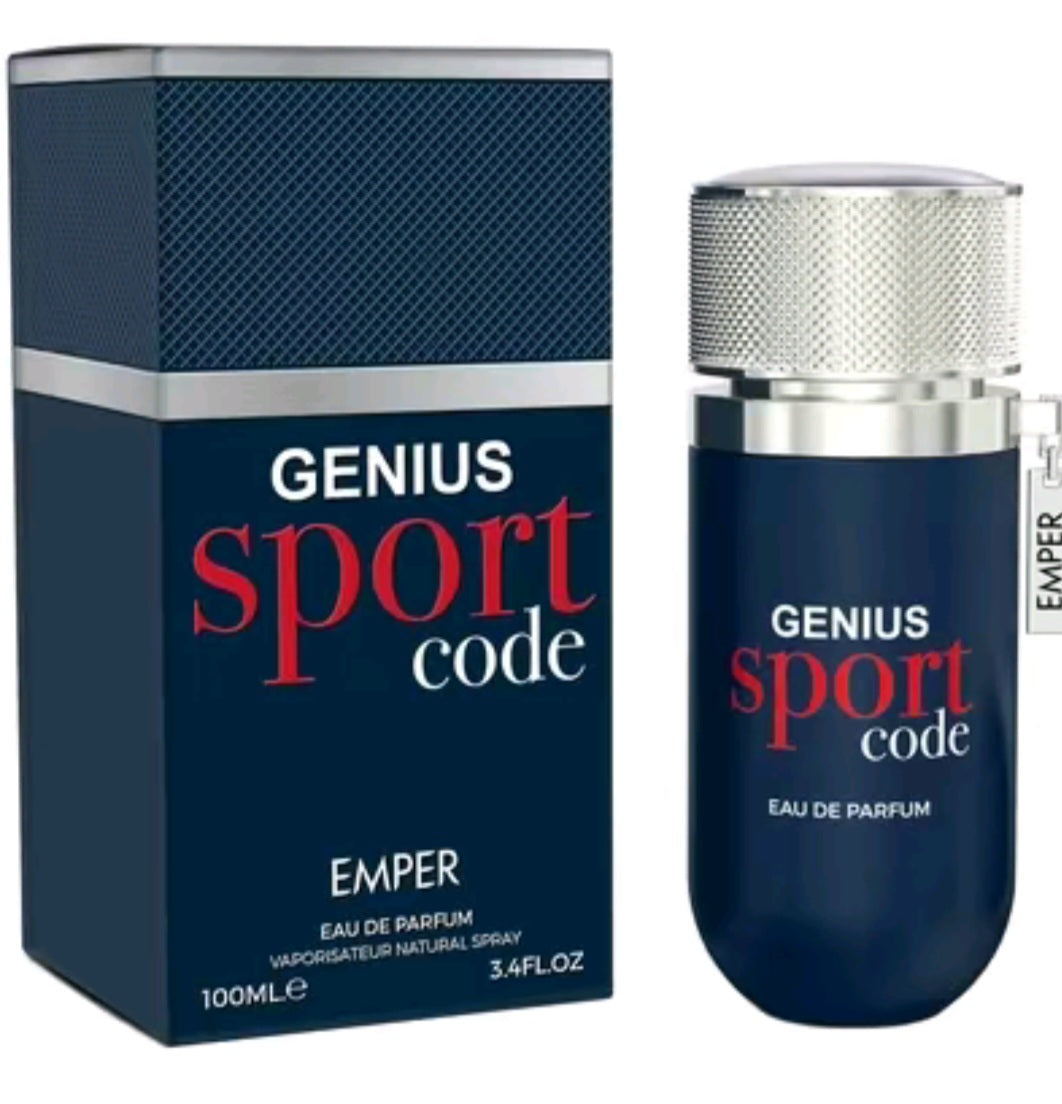 GENIUS SPORT CODE EAU DE PERFUME  BY EMPER (DUPE OF ARMANY CODE)