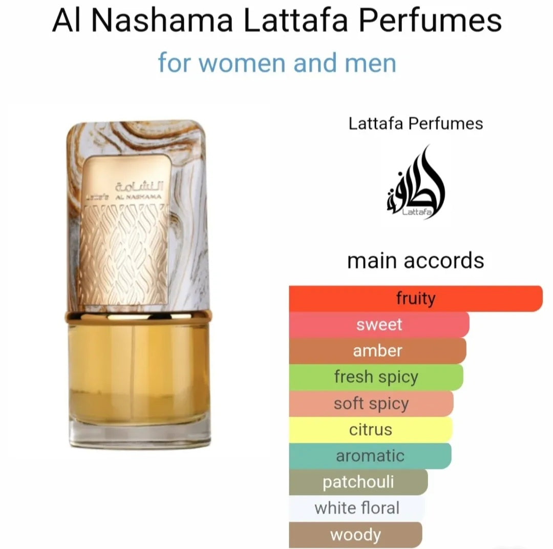 AL NASHAMA UNISEX EDP 100ML ( 3.4 OZ) BY LATTAFA