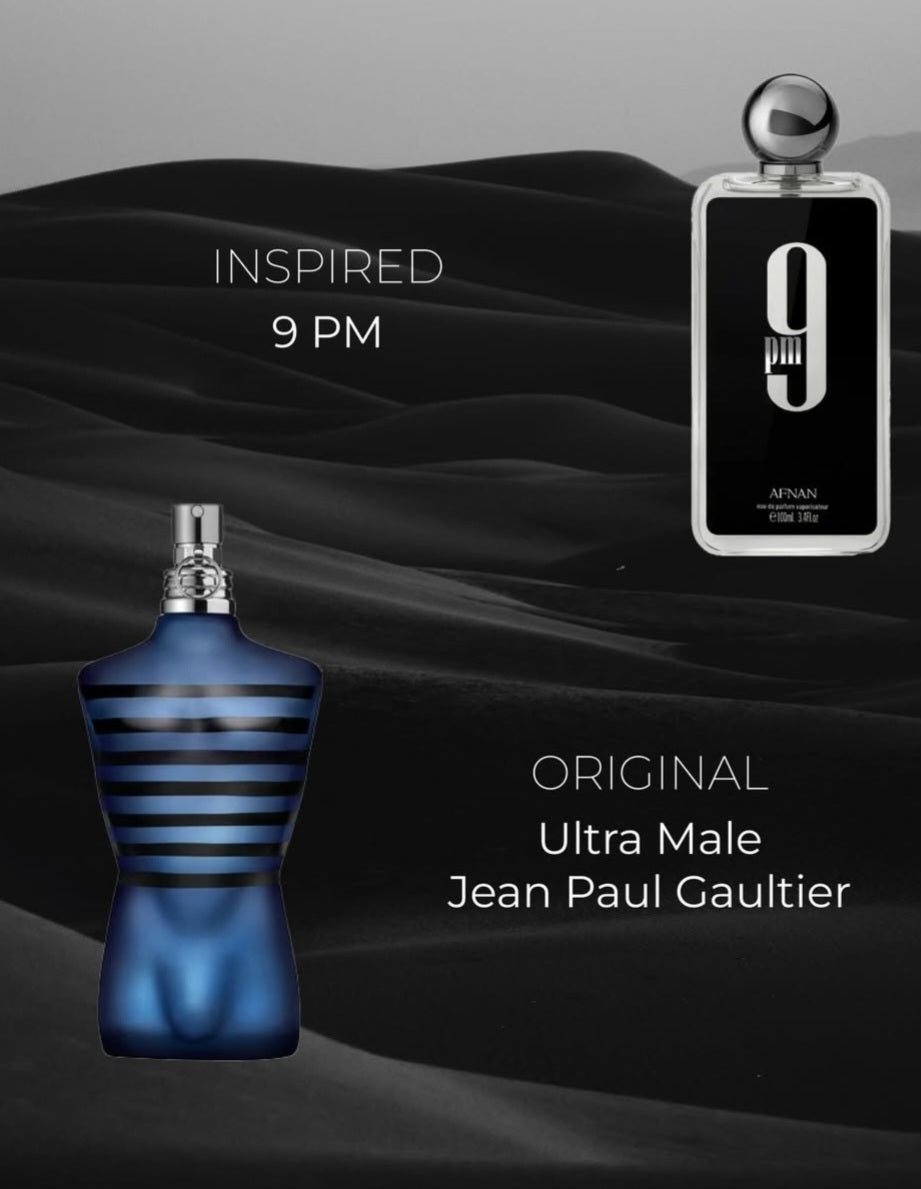 AFNAN 9 PM MEN 3.4 OZ. EDP SP (Ins: John Paul Gaultier Le Male)