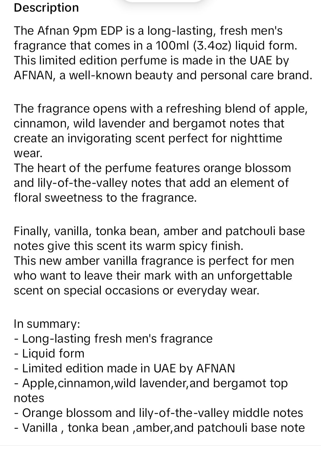 AFNAN 9 PM MEN 3.4 OZ. EDP SP (Ins: John Paul Gaultier Le Male)