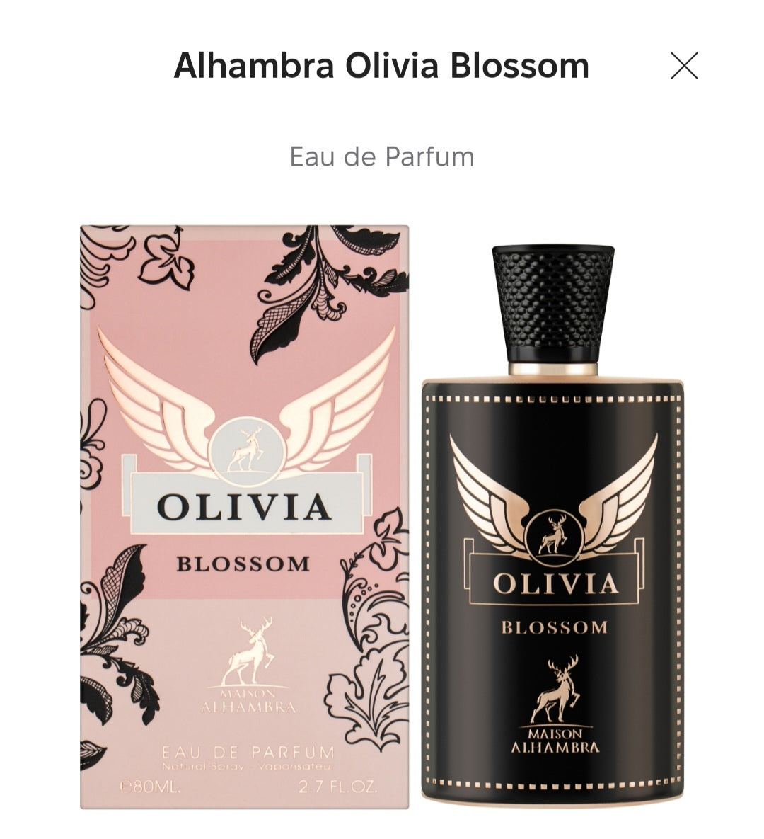 OLIVIA BLOSSOM EAU DE PARFUM 3.04OZ BY MAISON ALHAMBRA